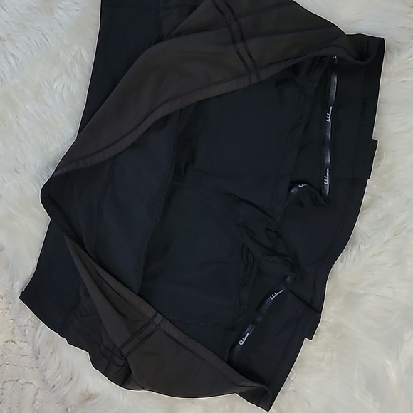 Lululemon Black Pleated Athletic Skort Women’s Tennis Golf Running Skirt - Picture 4 of 7